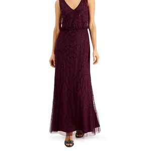 Elegant Burgundy Sleeveless Dress